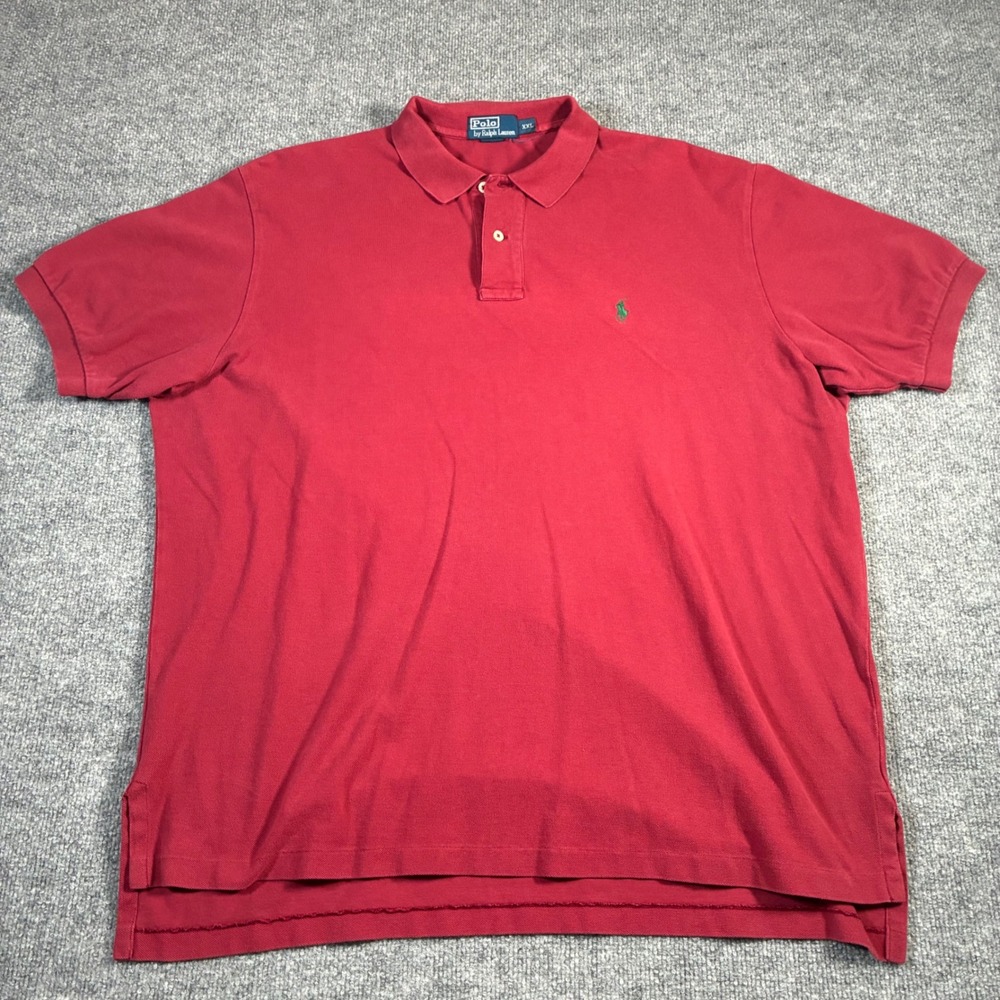 Polo Ralph Lauren Polo Shirt Mens XXL Red‎ Excellent Short Sleeve Pique Cotton
